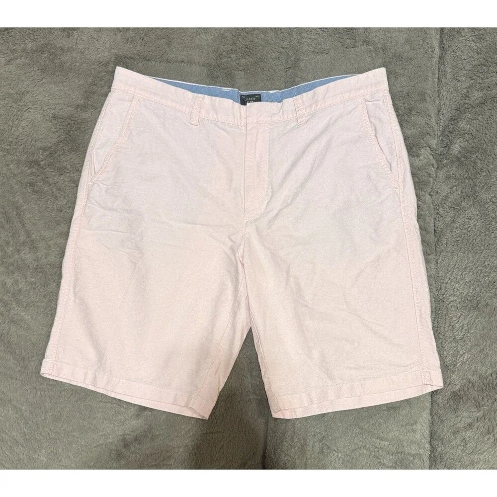 J.Crew Chino Shorts Mens 36 Pink Classic Fit Cotton EUC Summer